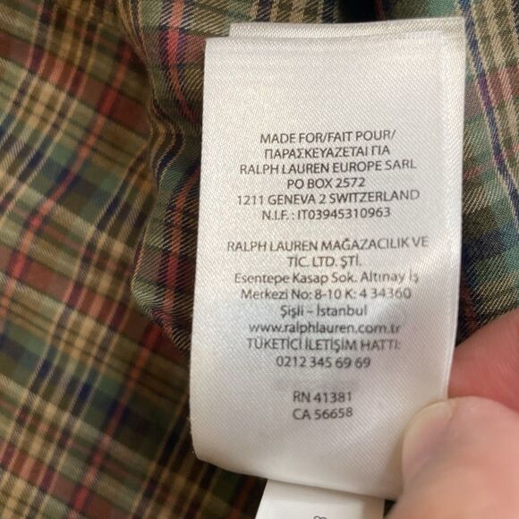 Ralph Lauren Men’s Tattersall Plaid Long Sleeve Brown/Pink Button Down Pony- XL - Picture 11 of 15